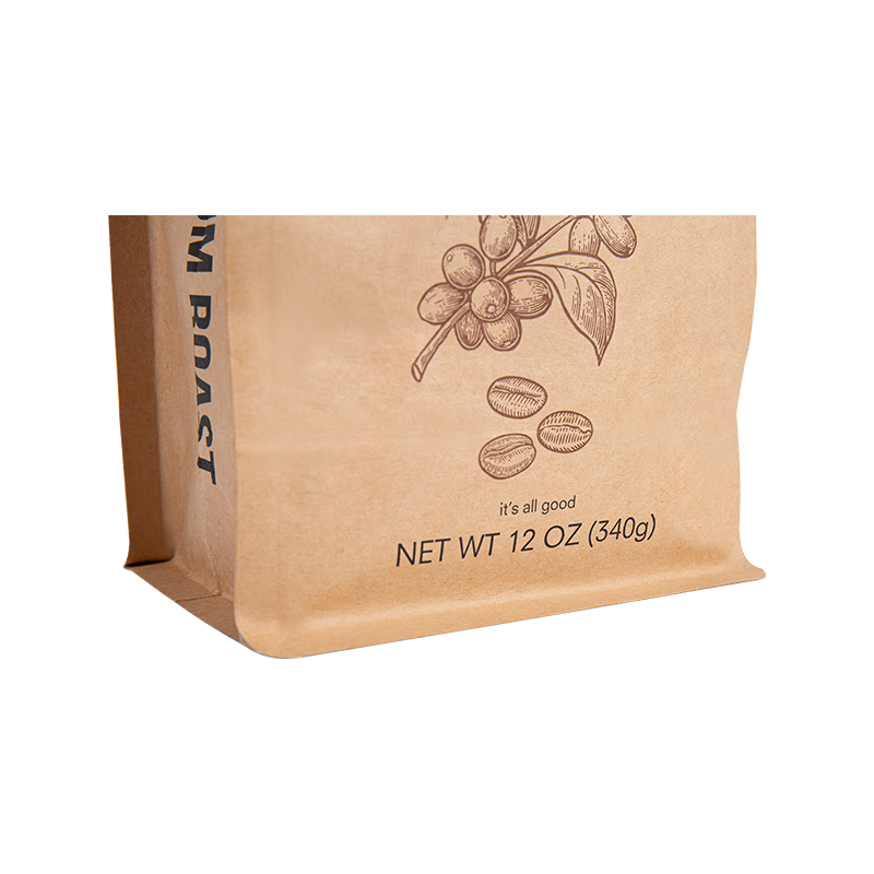 Fargerik Retro Kraft Paper Pouch Kaffepose Fargerik Retro Kraft Paper Pouch Kaffepose