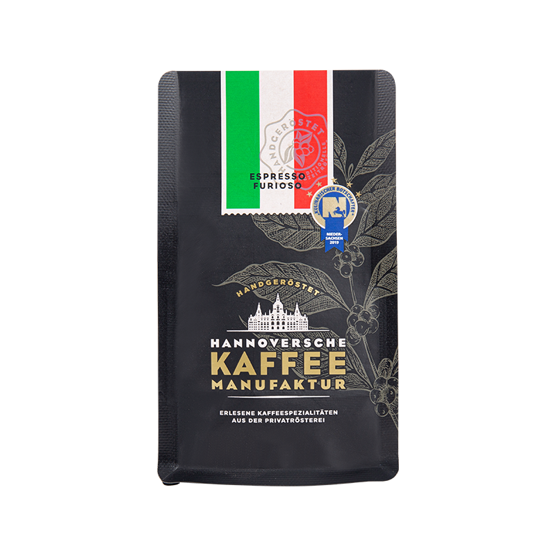 250 g, 500 g, 1 kg kaffebønne emballasjepose 250 g, 500 g, 1 kg kaffebønne emballasjepose