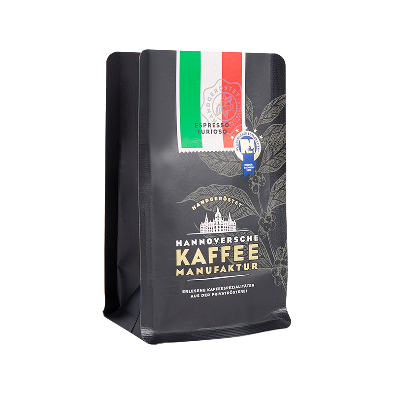 250 g, 500 g, 1 kg kaffebønne emballasjepose 250 g, 500 g, 1 kg kaffebønne emballasjepose