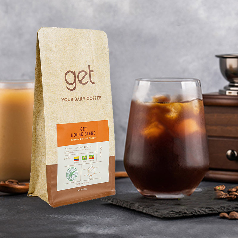 250 g-1 kg kaffepose med åtte sider 250 g-1 kg kaffepose med åtte sider